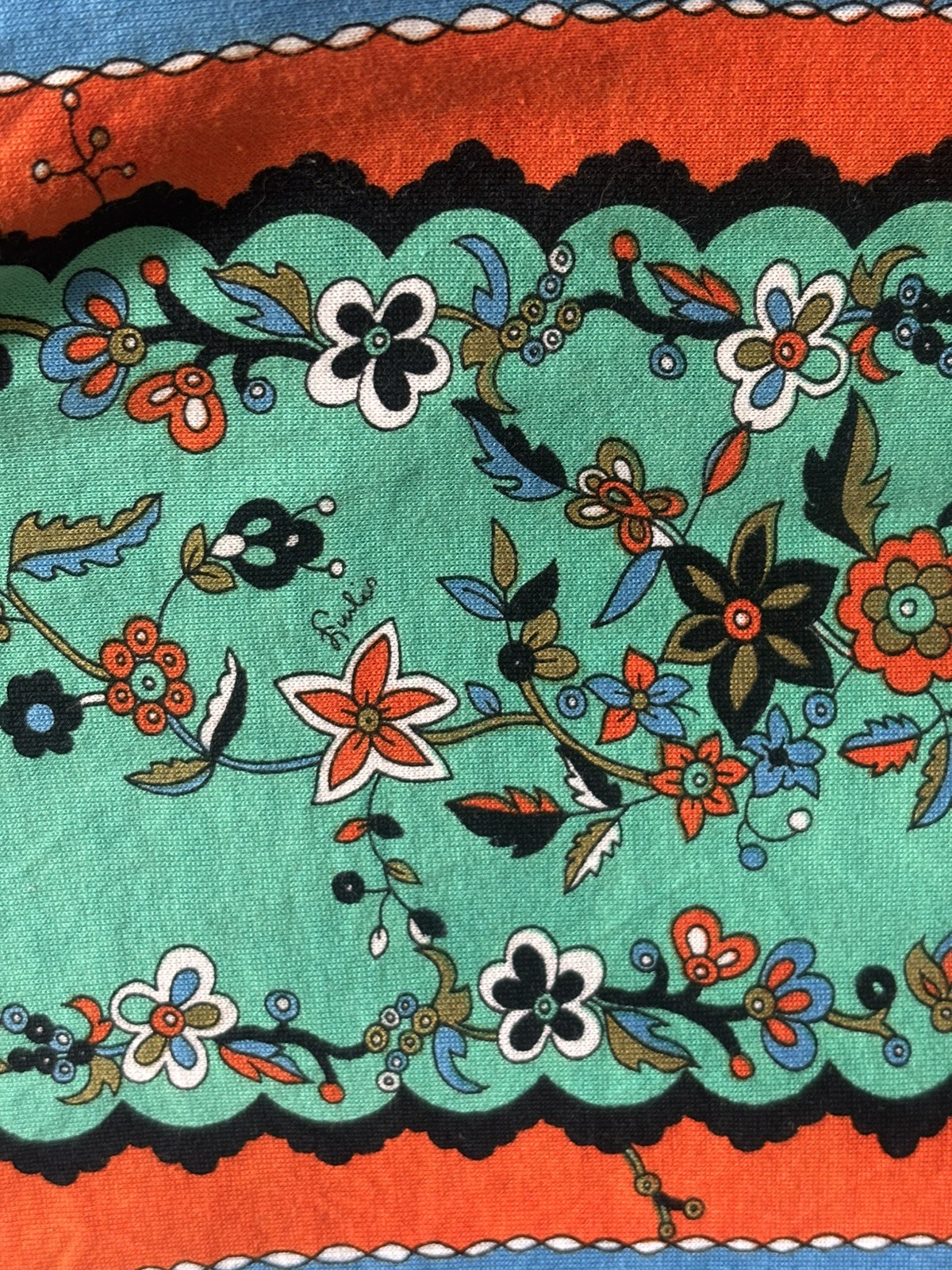 Emilio Pucci 1980s Or 90s Rare Floral Print! Size L Vintage