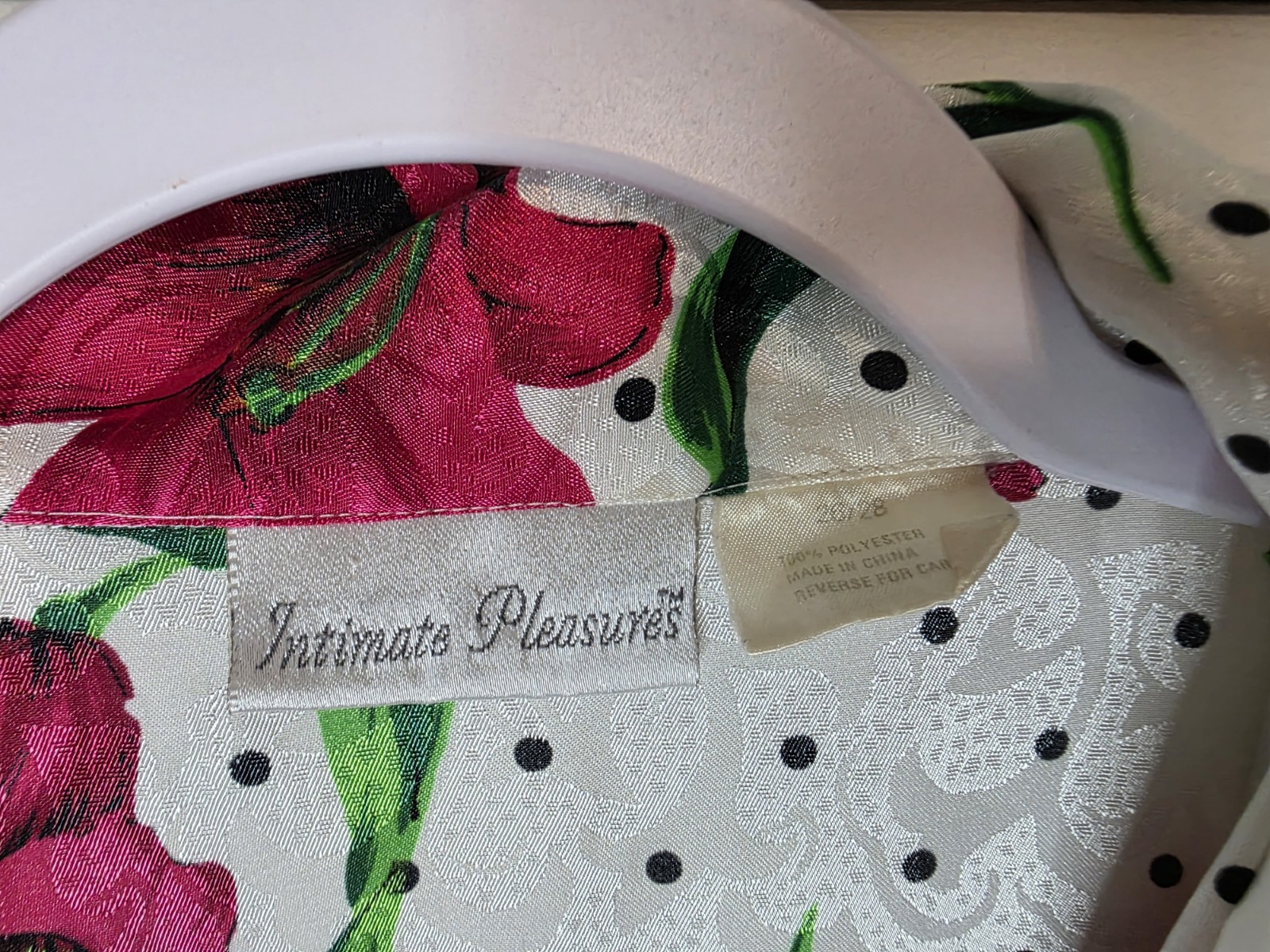 Vintage 90s Polka Dot Foral Intimate Pleasures Nightgown Size 26/28(Fits 3X)