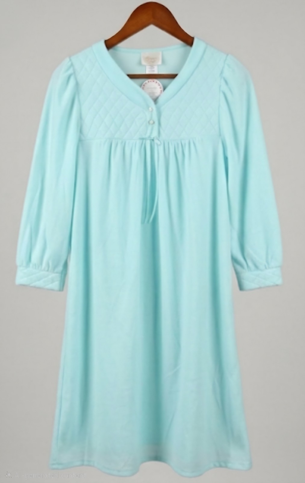Carriage Court for Sears Women&rsquo;s Robe – Small Petite – Aqua Blue Vintage Cozy