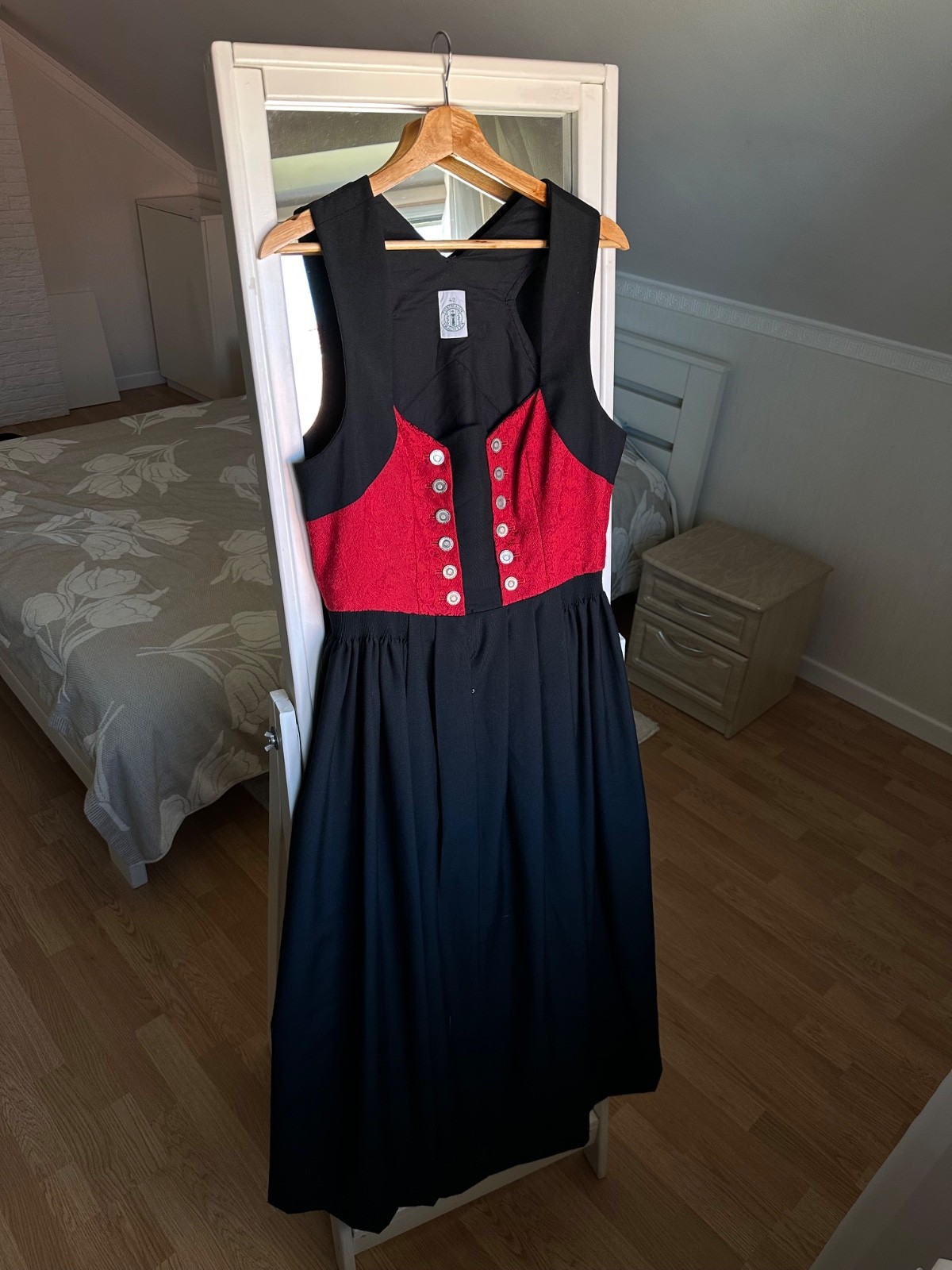 Vintage Tostmann Tranchten Austrian National Dirndl Woman Dress Sz L