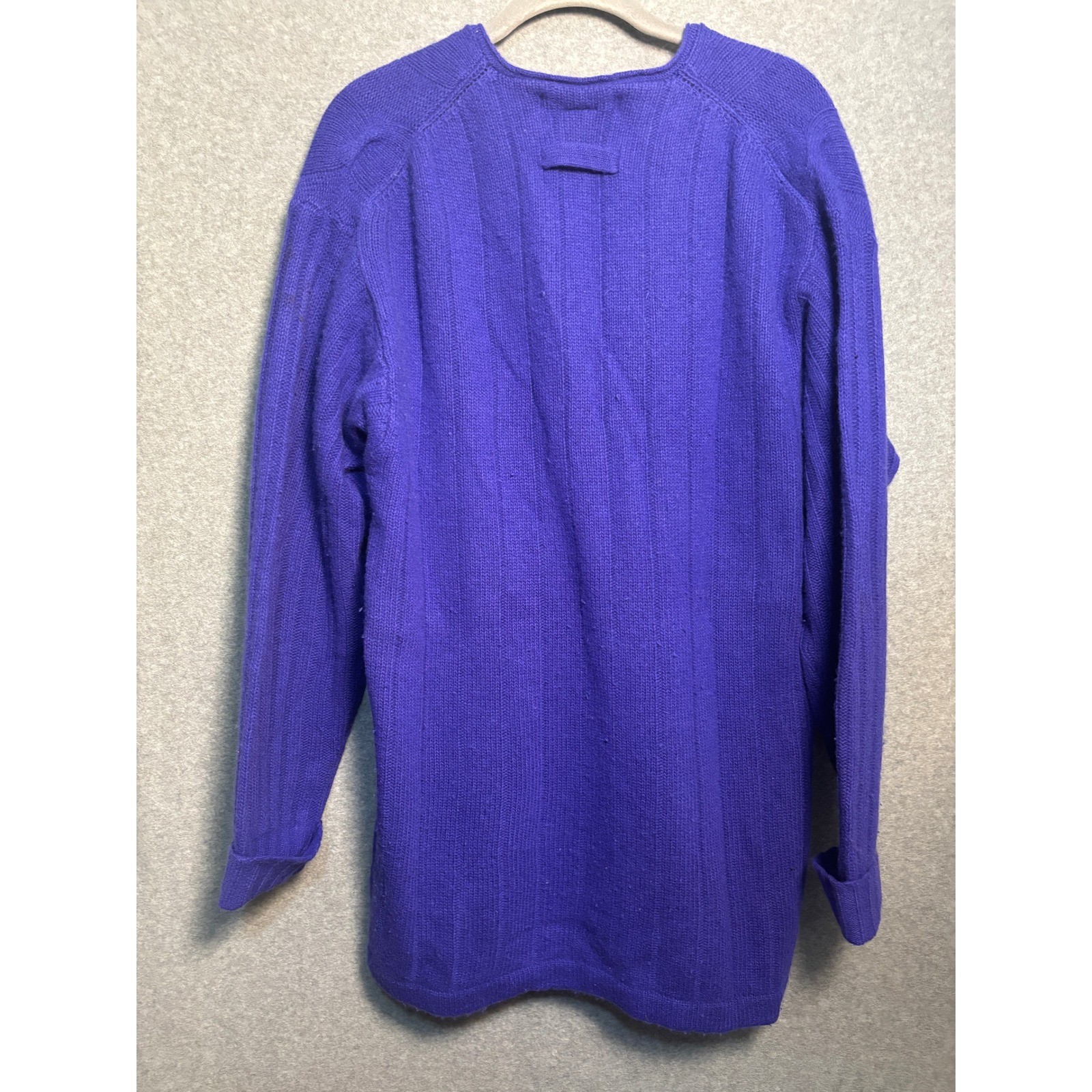 Vintage The Limited Angora Wool Cable Knit Sweater Purple Oversized 90s M
