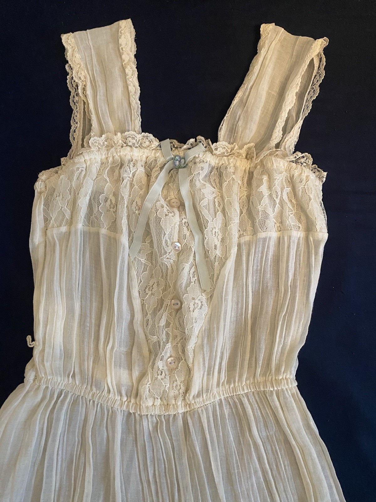 Vintage 1970s Semi Sheer Chiffon Prairie Boho Hippie Sundress California NWOT