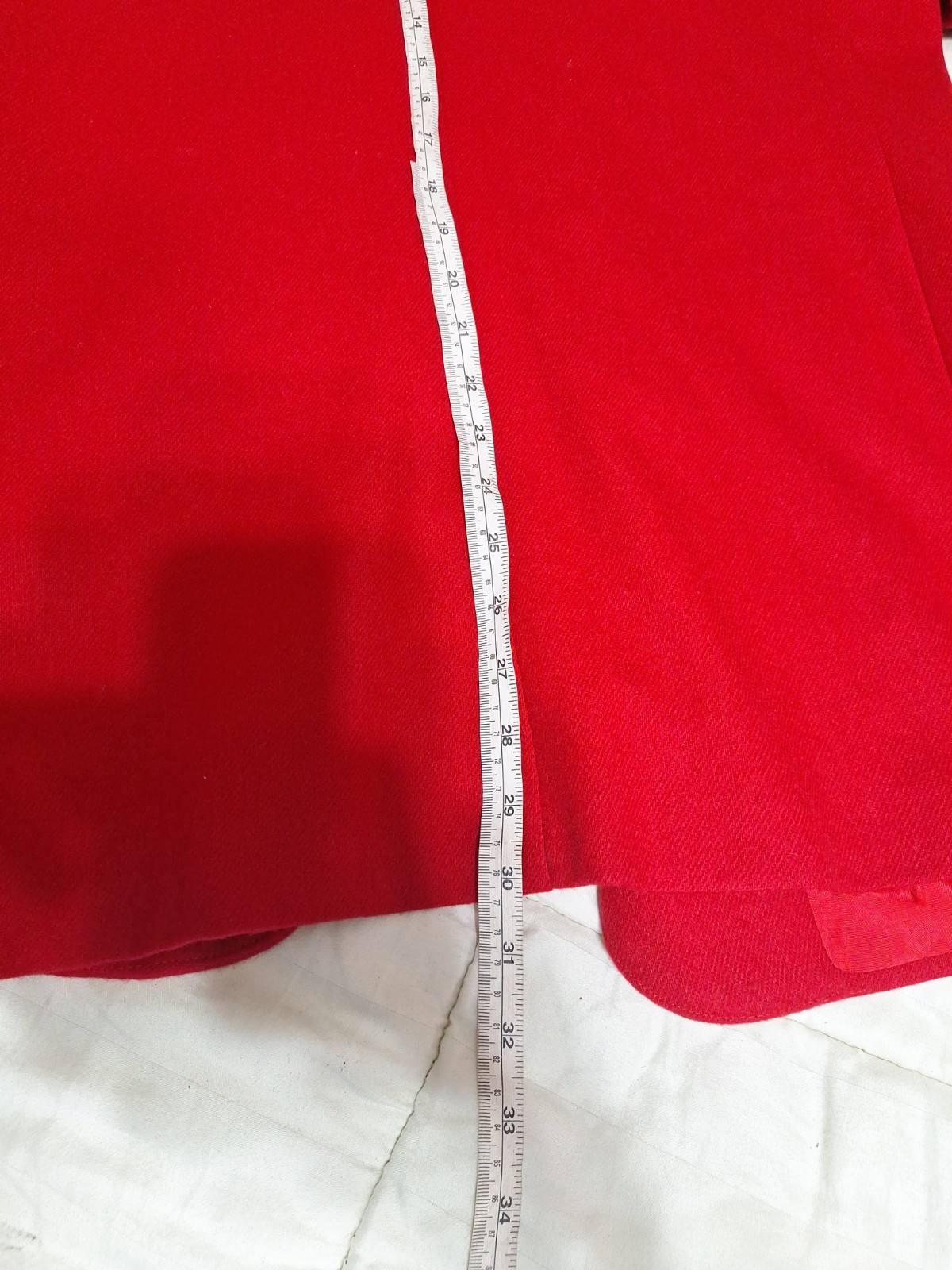 New Vintage David Benjamin Oversized Long Blazer Wool 18 Red Womens 90s Jacket