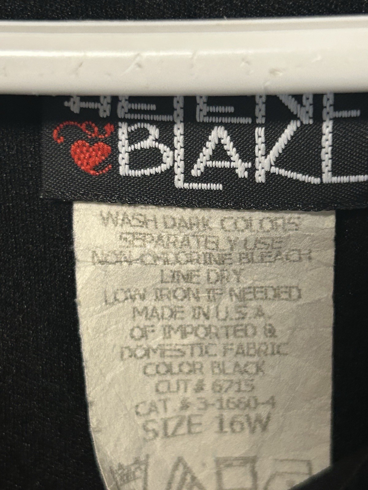 Vintage Helene Blake Dress Womens 16W Black Maxi Full Grandmacore Funeral