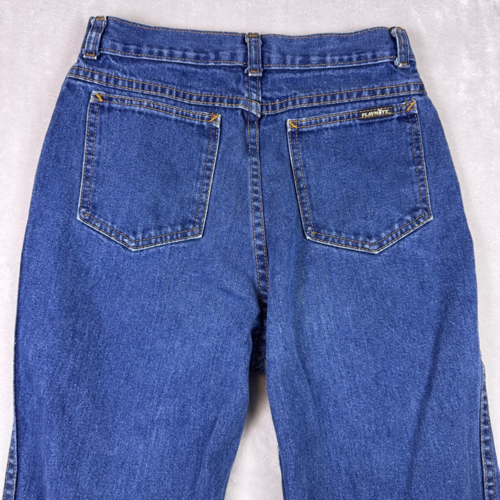 Vintage Playmate Playboy High Waisted Mom Jeans Medium Wash Blue Bunny Logo 26