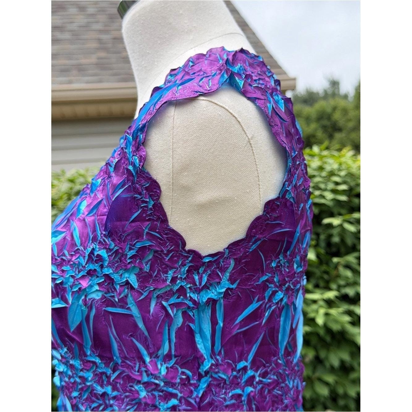 Vintage Y2K Origami Magic Crinkle Top Fairy Grunge Mermaid Rave Scene OSFM