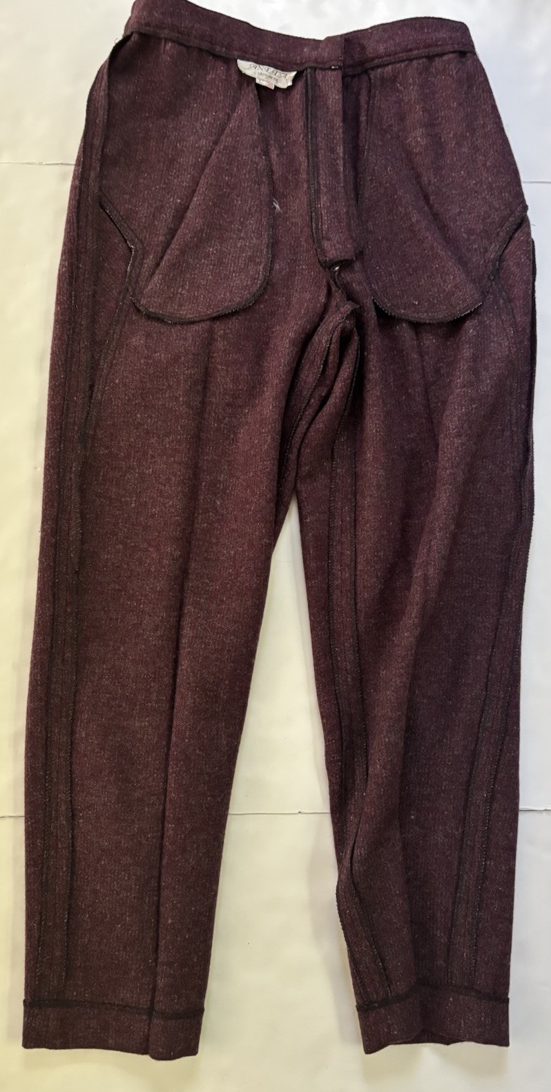 VTG 80s ANETA Lady-Mode Purple Wool Power Suit Blazer Pants L 38 EUC