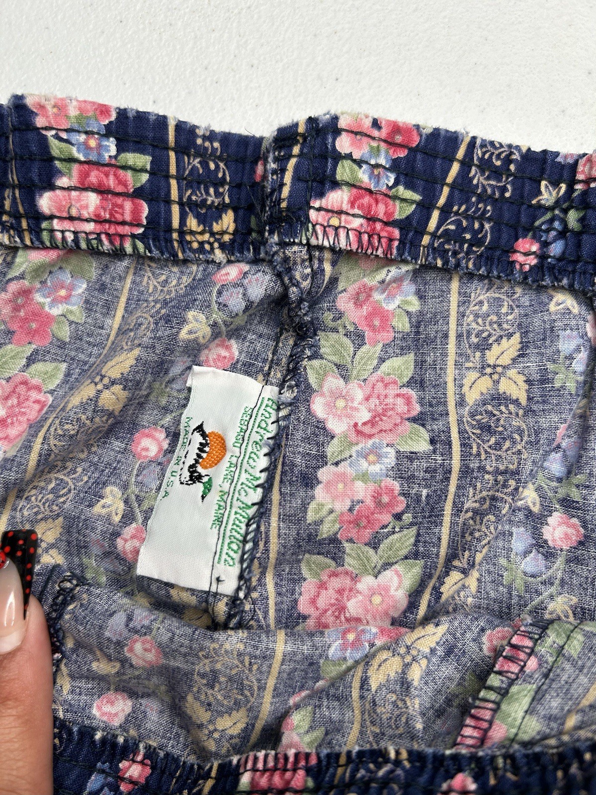 1970’S-80’S Vintage Andrew McMullan Floral Pull On Pants for Women, 30” Waist