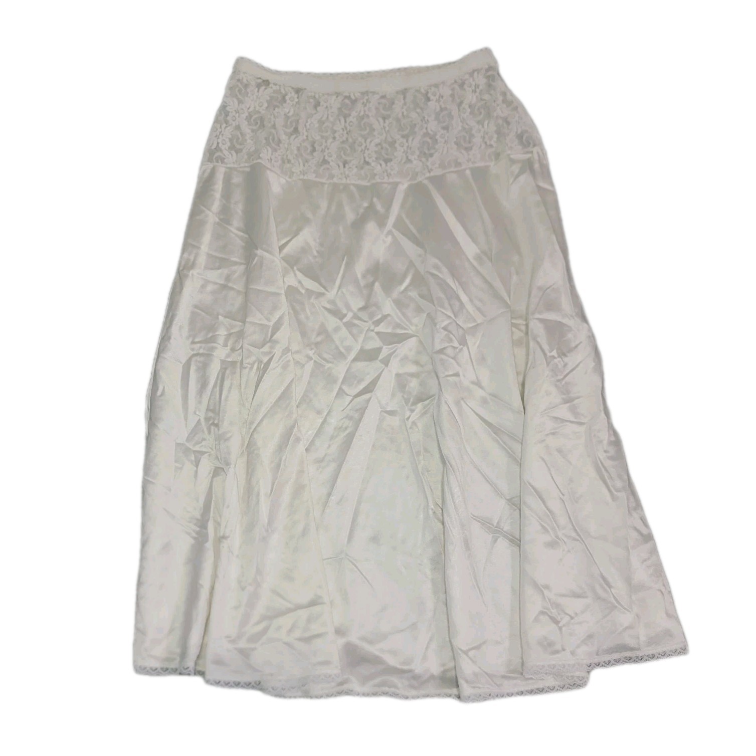 Bestform Nylon Half Slip Skirt Small Flare Lace Top Antron Vintage 1257 White