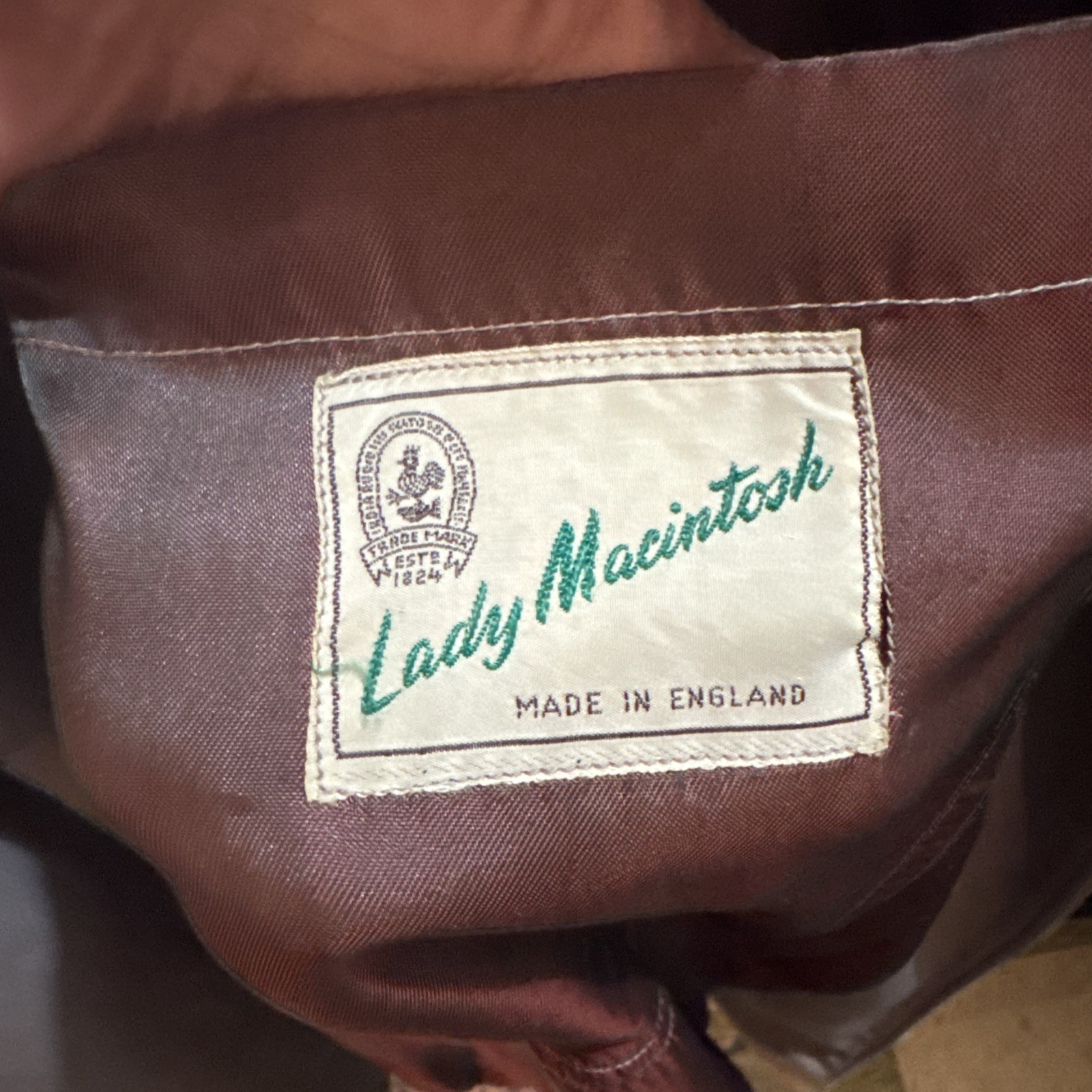 Original Vintage Mac-Chas Macintosh Overcoat-1940s-Rain-Beige-As is-Winter Coat