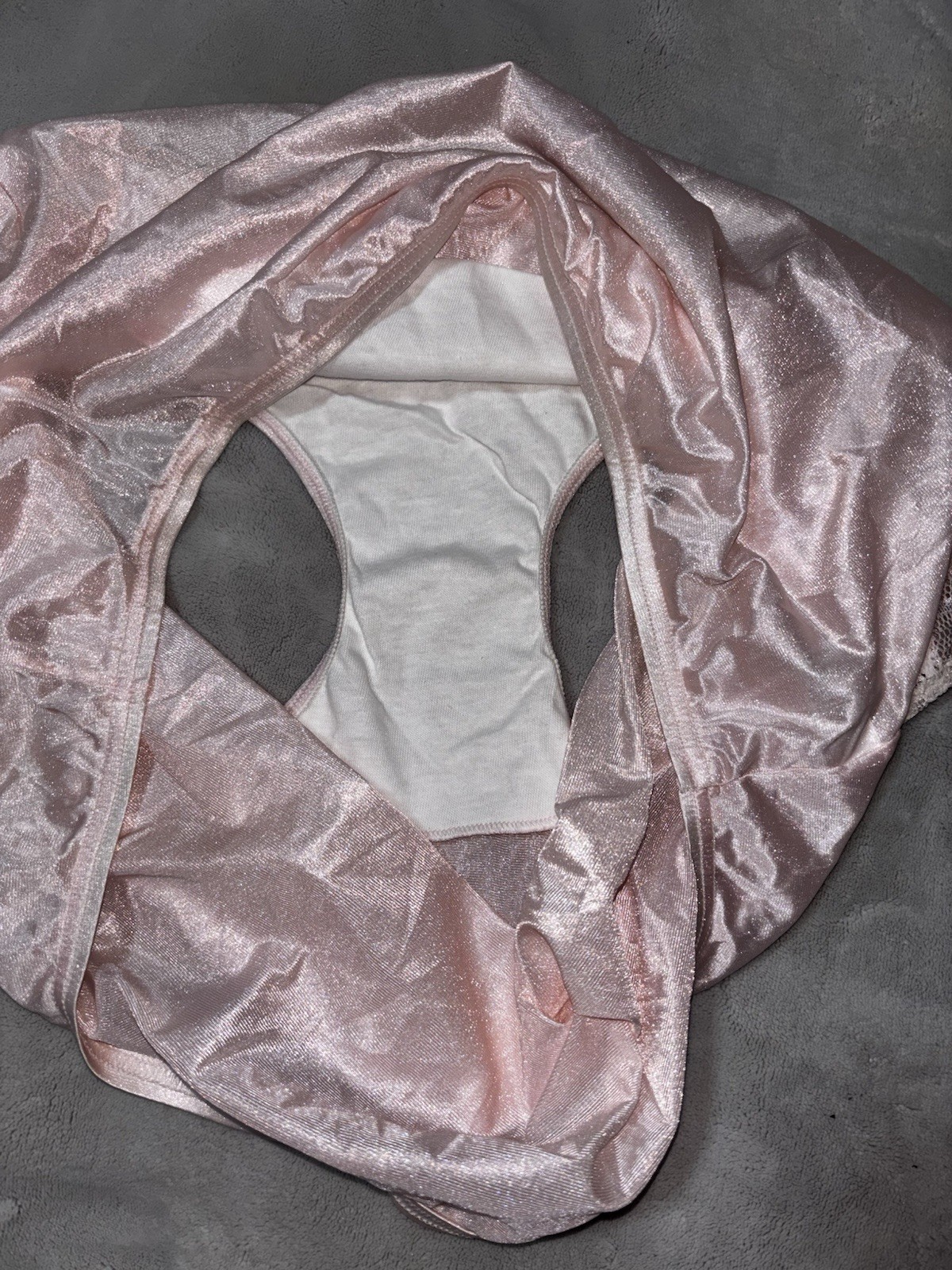 Vtg Shadowline Shiny Nylon & Lace Granny Panty Full Cut Brief Plus 3XL 3X New