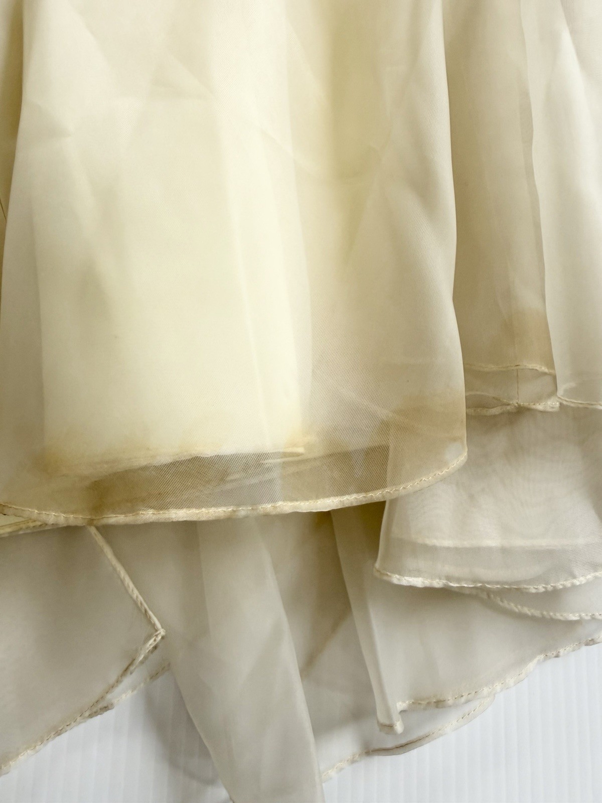 Vintage Pale Yellow Lorrie Deb Gown, Ruffles, Prom Dress