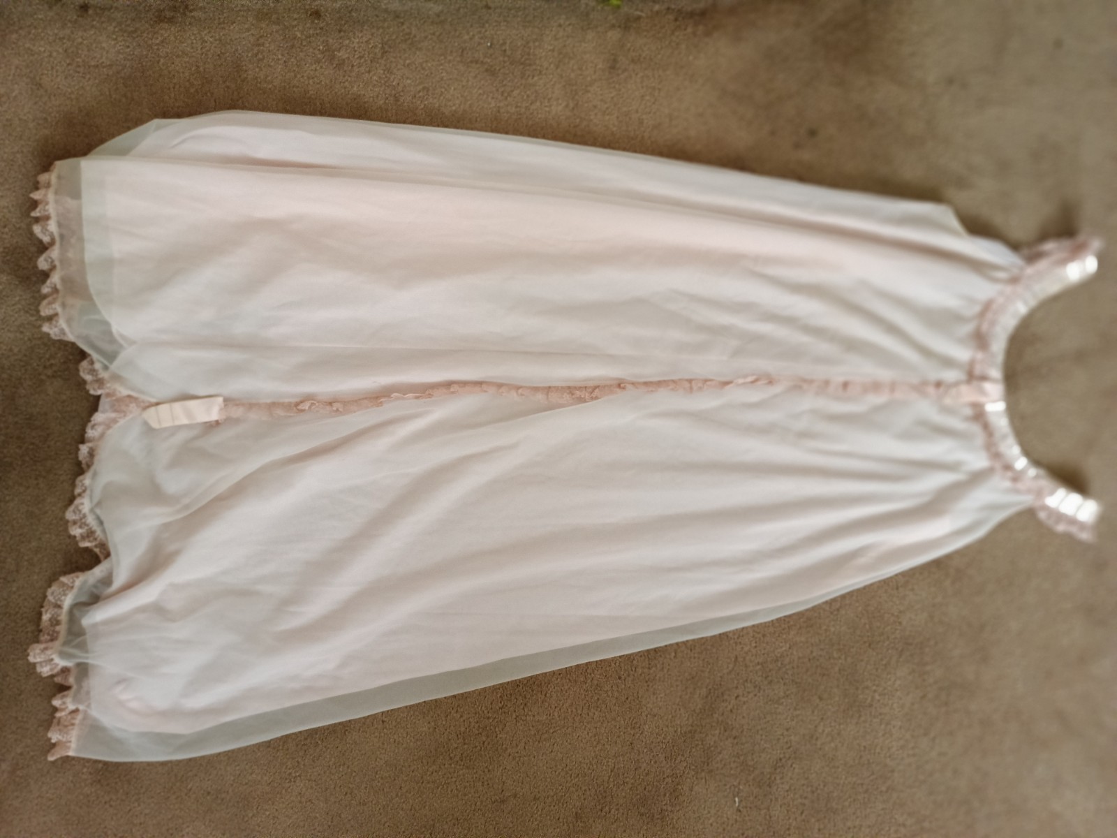 Odette Barsa Pink Lace Satin Robe & Nightgown Set Women&rsquo;s Peignoir