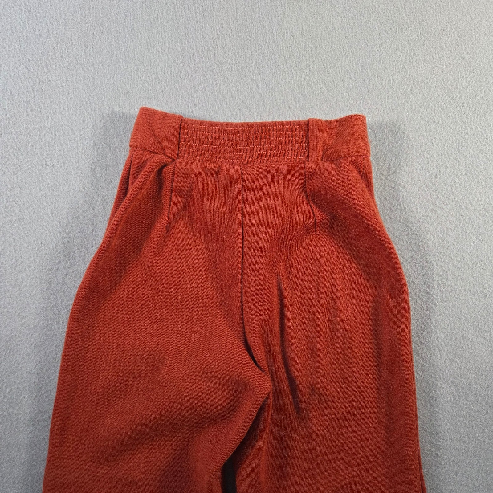 Vintage Bell Bottoms Womens XS 22×26 Orange Flare Wide Leg High Waist 70s ILGWU