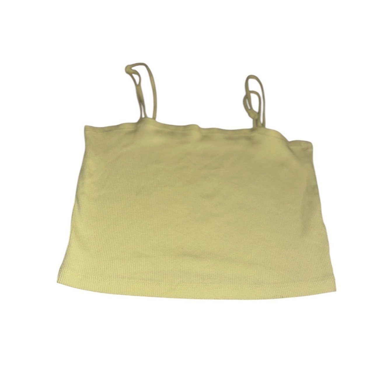 aerie Ribbed Spaghetti Strap Camisole – Pale Yellow