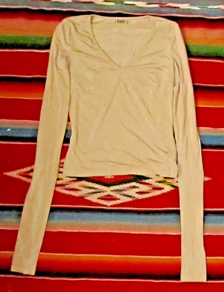 Vintage 1990&rsquo;s D & G Dolce & Gabbana flesh colored exaggerated sleeve top