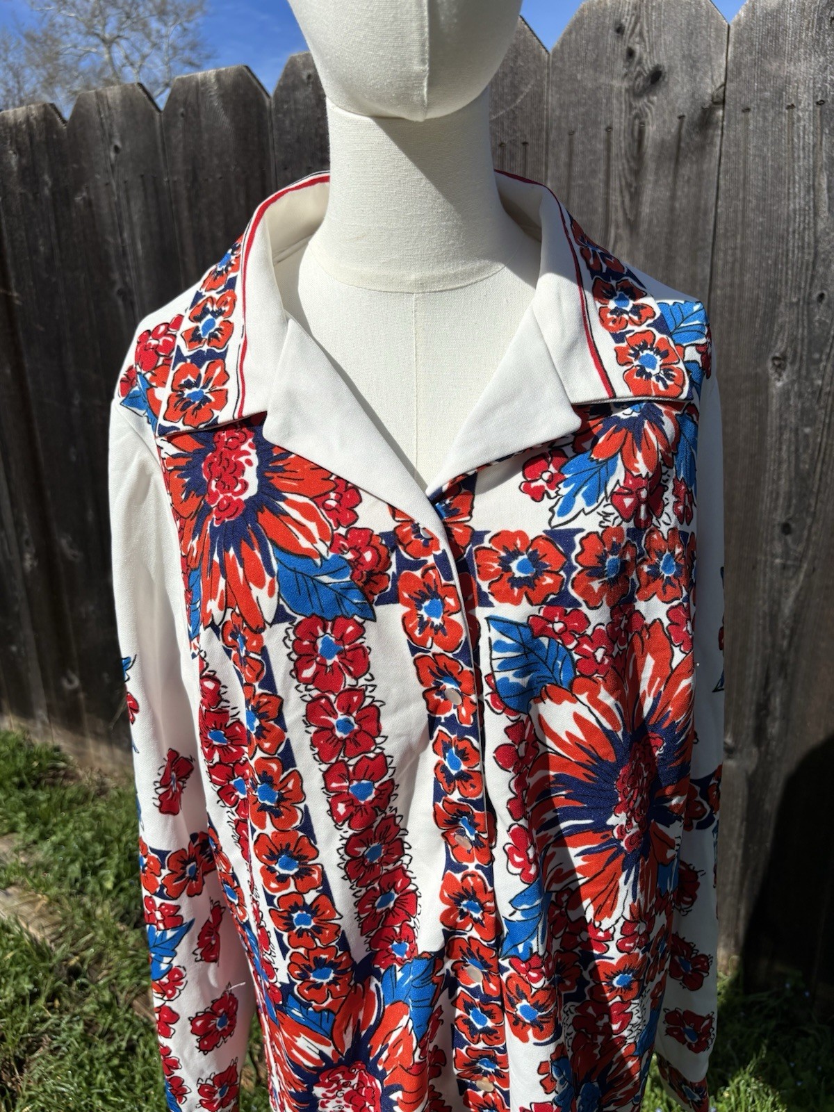 Vtg 70’s Volup Hamilton “8” Novelty Long Sleeved Shirt Red White And Blue