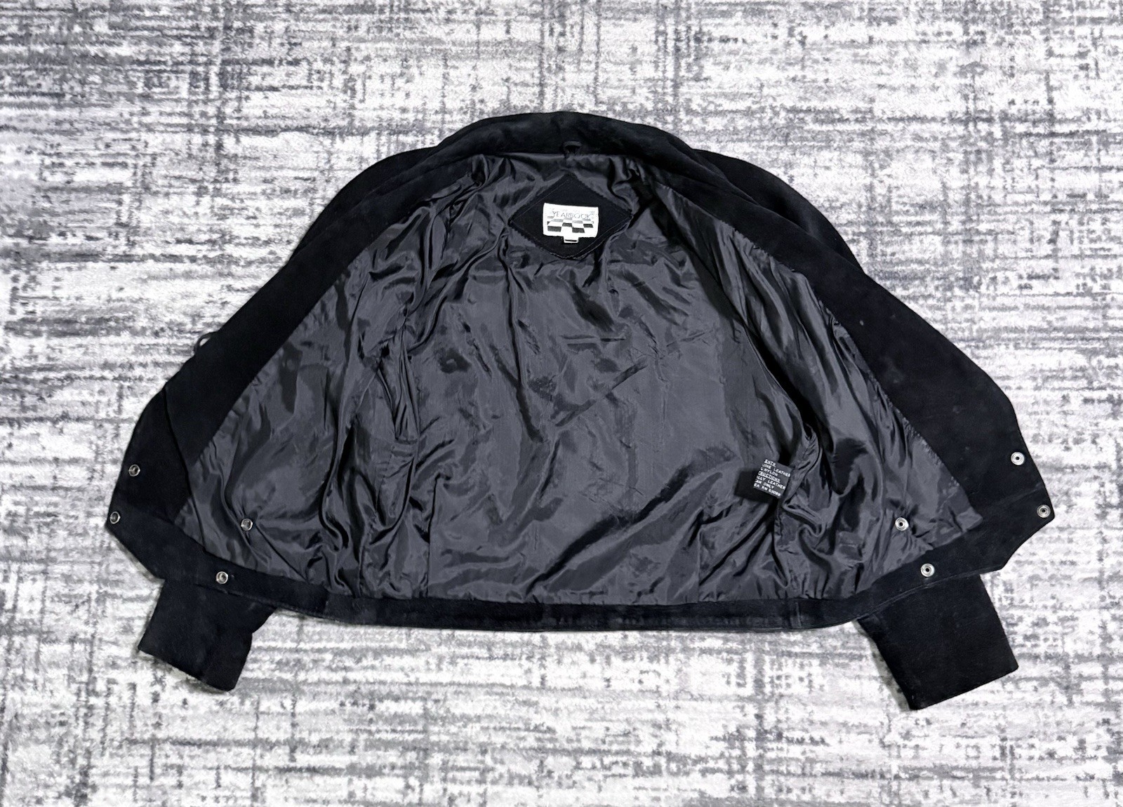 Vintage Yearbook Suede Leather Fringe Jacket Western Cropped Women’s Size M