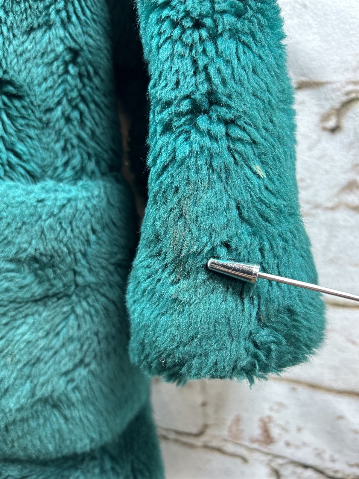 ​Vintage 1970s Teddy Bear by White Stag Green Faux Fur Coat Women&rsquo;s S