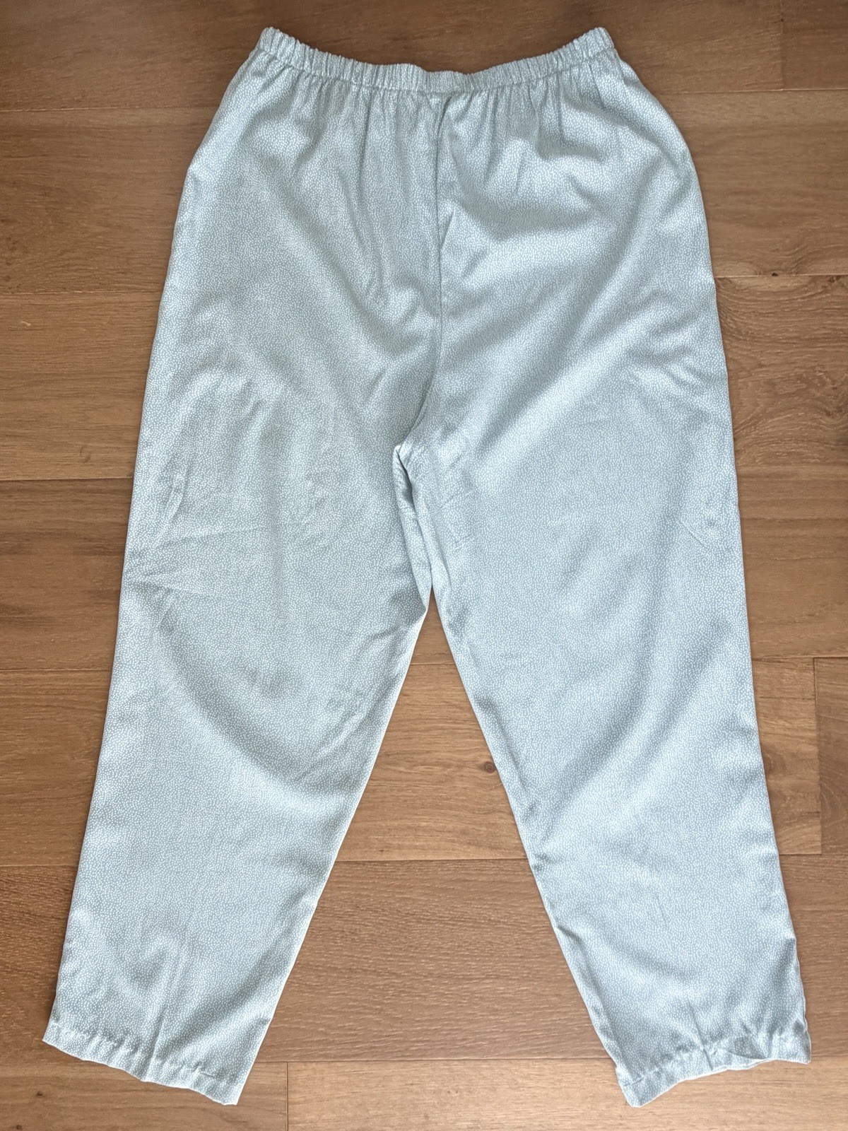 Fritzi California VTG 80s Polyester Speckle Elastic Waist Tapered Pants Mint L