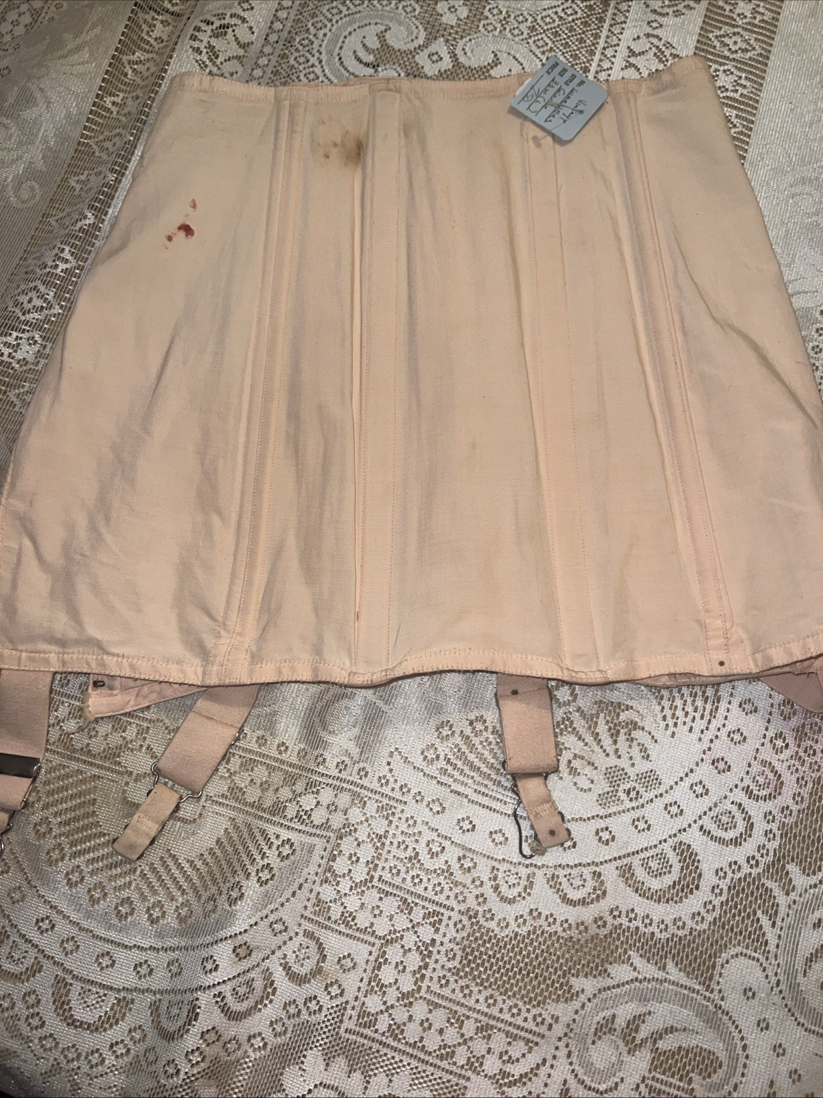 Vintage Warners Open Bottom Girdle With Garter Size 33 1945 USA FLAWED