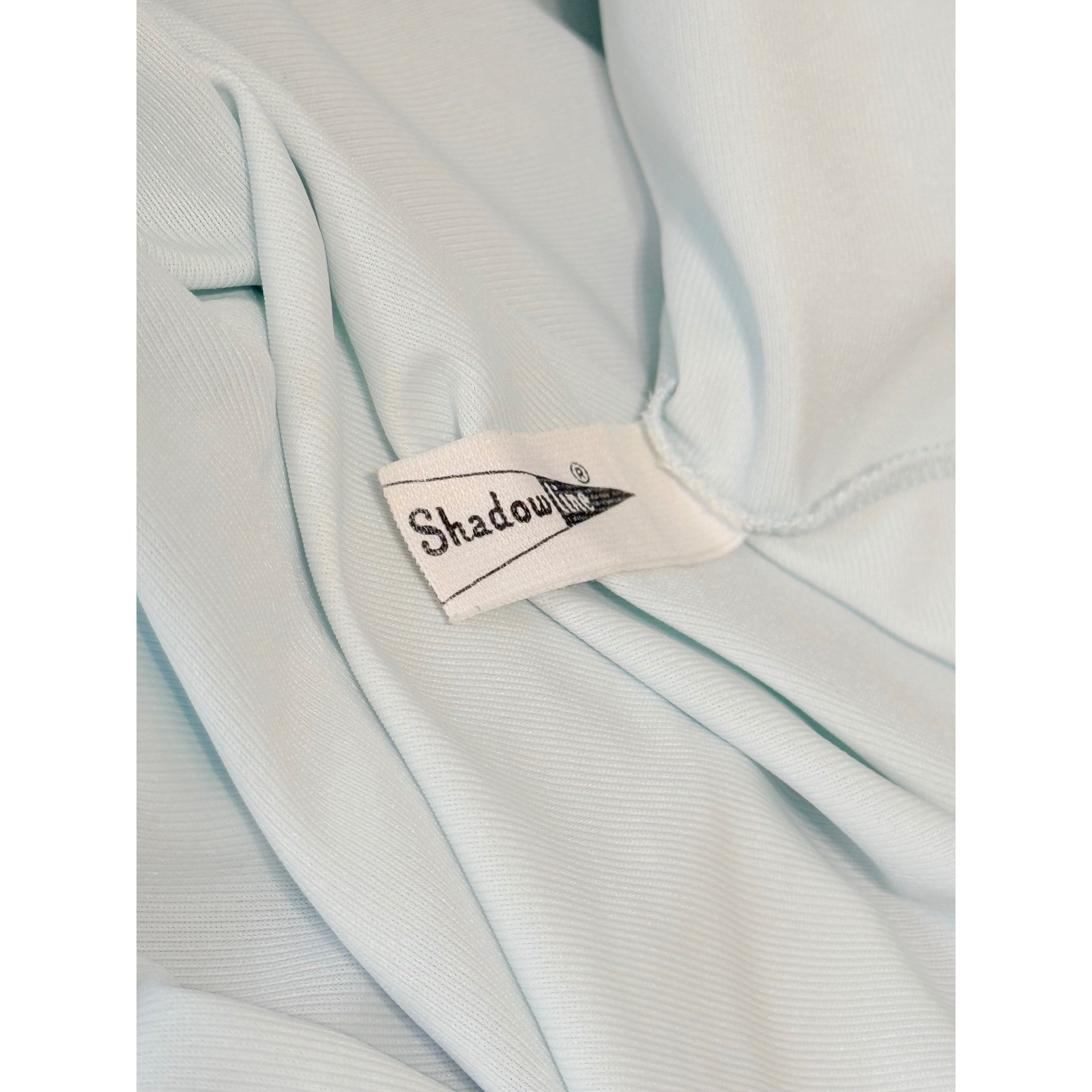 Shadowline Vintage Blue Robe and Nightgown Set Lace Peter Pan Collar Medium