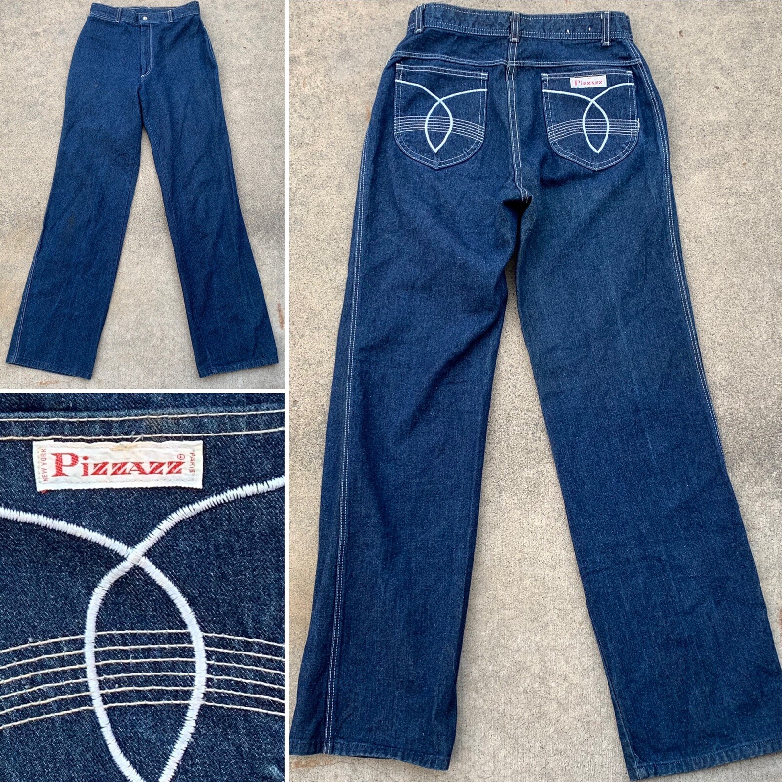 Vintage Pizzazz New York Paris Jeans High Waist 12 28 in Waist 70s 80s
