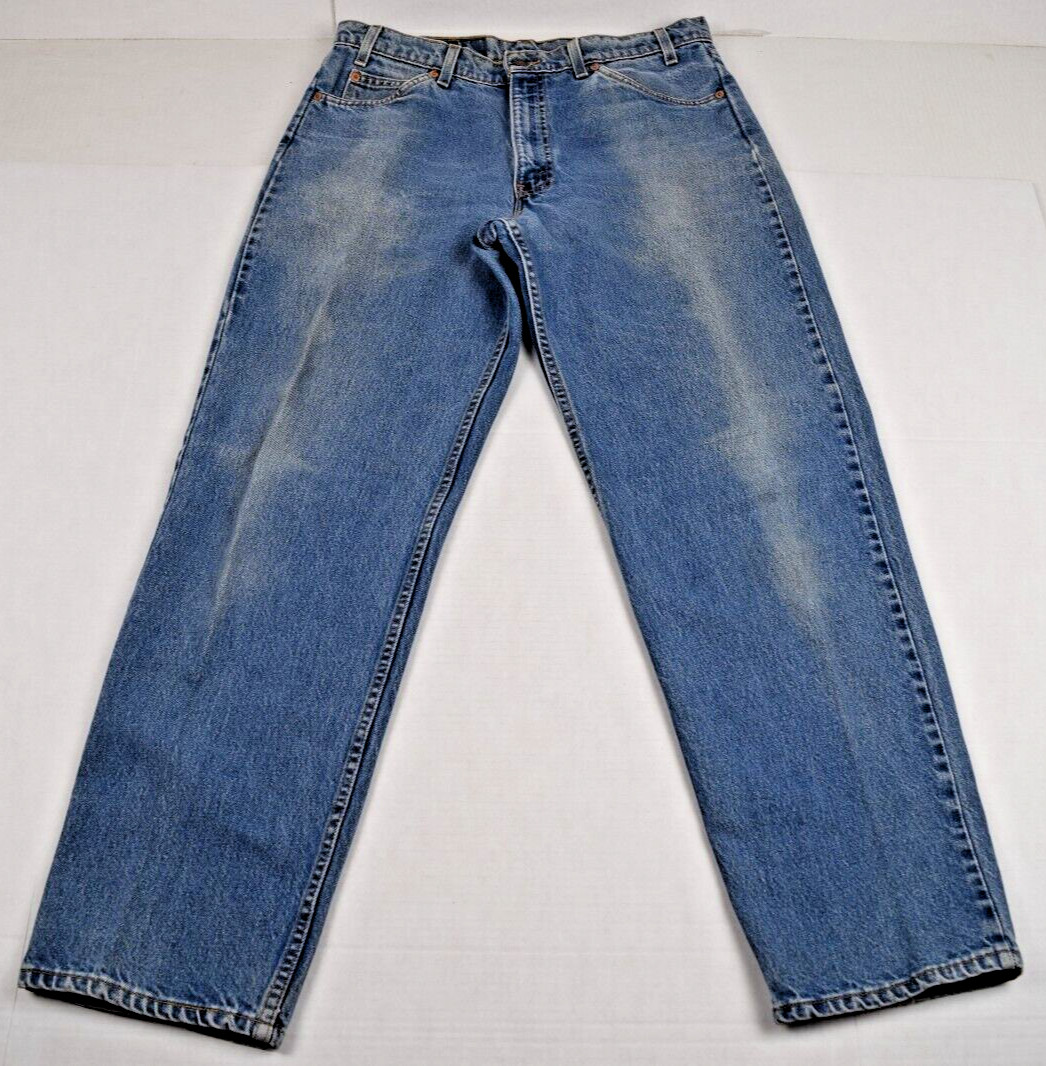 Vintage Levis 550 Fade Jeans Relaxed Actual 33 x 30 90s Made USA c.1997