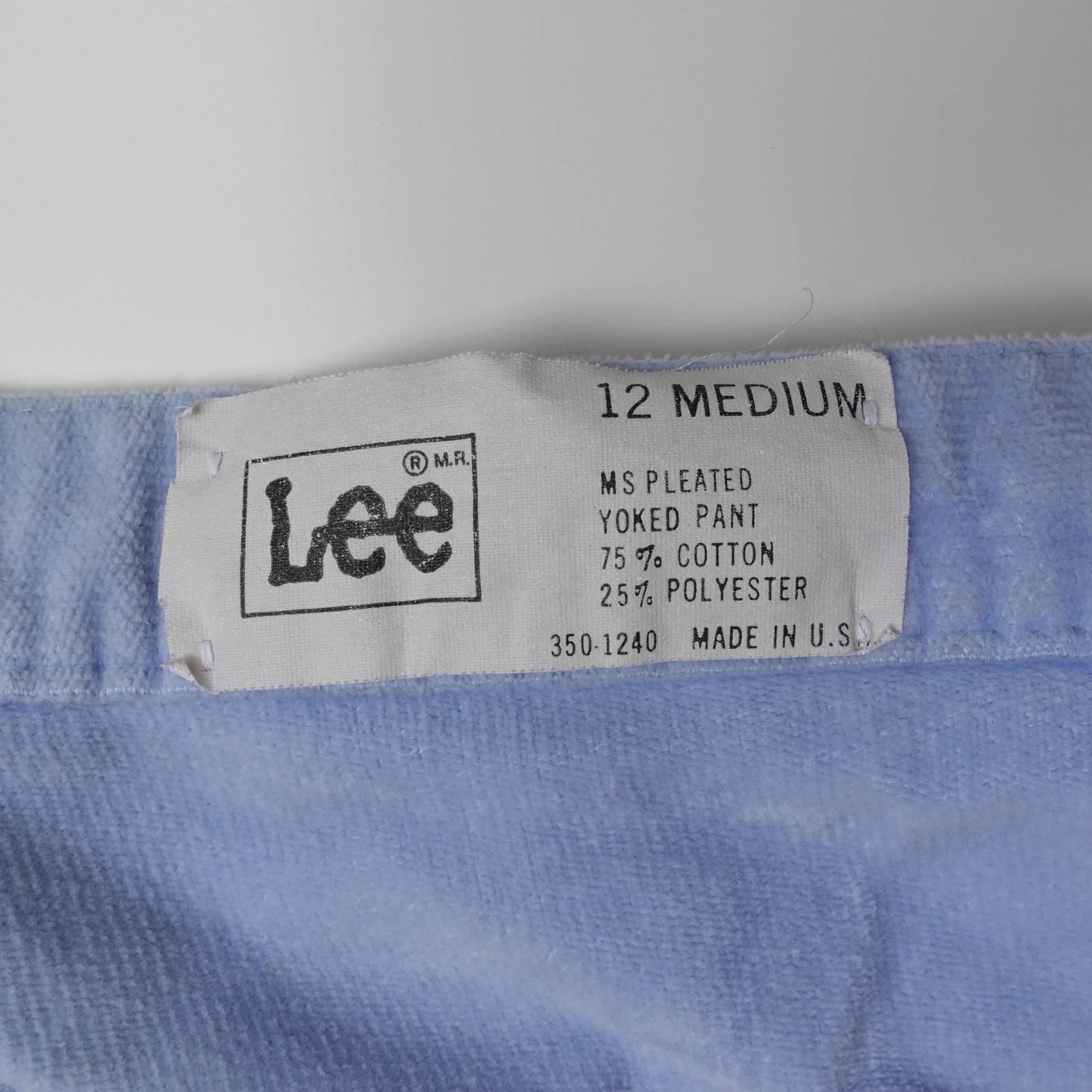 Vintage 80s Lee Corduroy V-Yoke High Rise Pants Women’s 12 Pleated 28 x 32 TAGS
