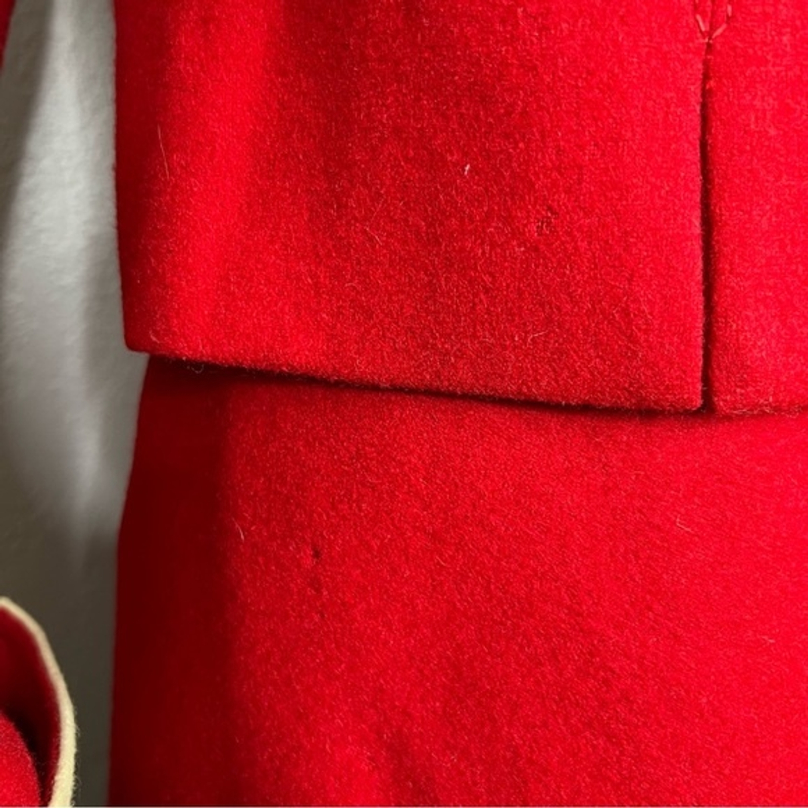 VINTAGE HAMMERER AUSTRIA RED WOOL SKIRT SUIT, EU 40, US small