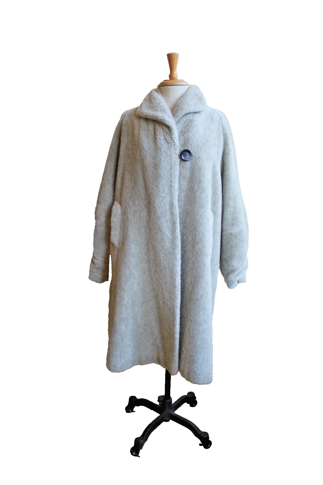 Vintage 50&rsquo;s 100% Alpaca Very Warm! Gray Swing Coat Sheltuft SheltonLooms