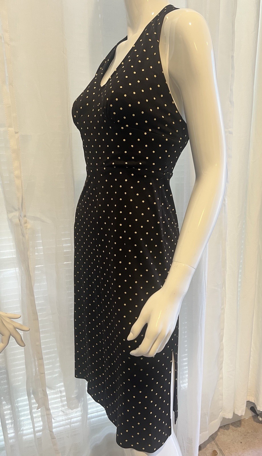 Young Edwardian Arpeja 60’s polka dot halter Neck Sexy back Dress