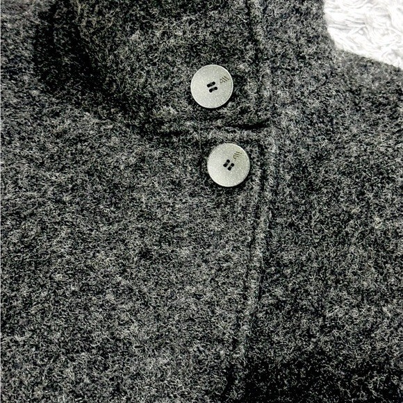 🧥❄️ ANDREW MARC Bouclé Wool Midi Overcoat Coat Jacket | Dark Gray | Sz M | NWOT