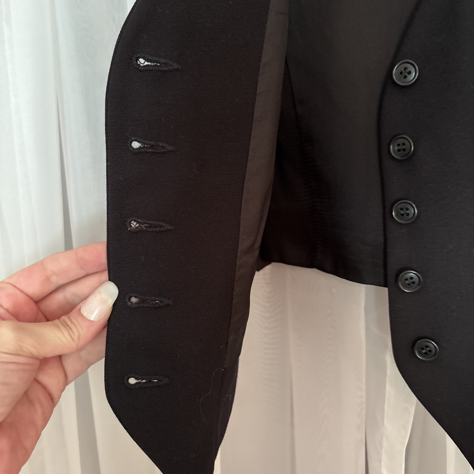 Vintage Roncelli Couture Vest Black Wool Rare Classic Staple Wardrobe Piece 12