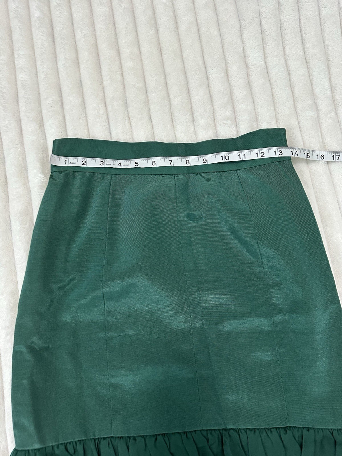 VTG Fiandaca Small 2 Piece Skirt Set Emerald Green 100% Wool Made In USA Rare
