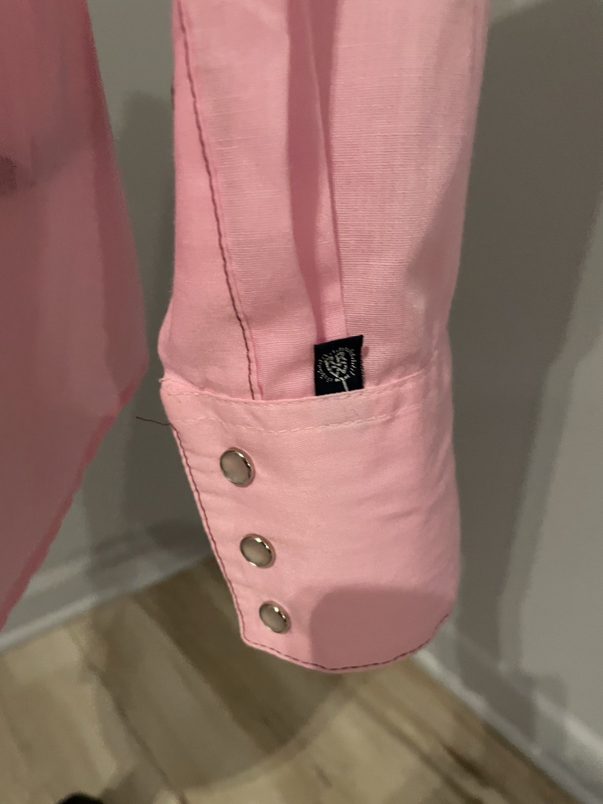 Vintage Rockmount Ranch Wear Snap Blouse Size 16 Western Polka Dancers Pink USA