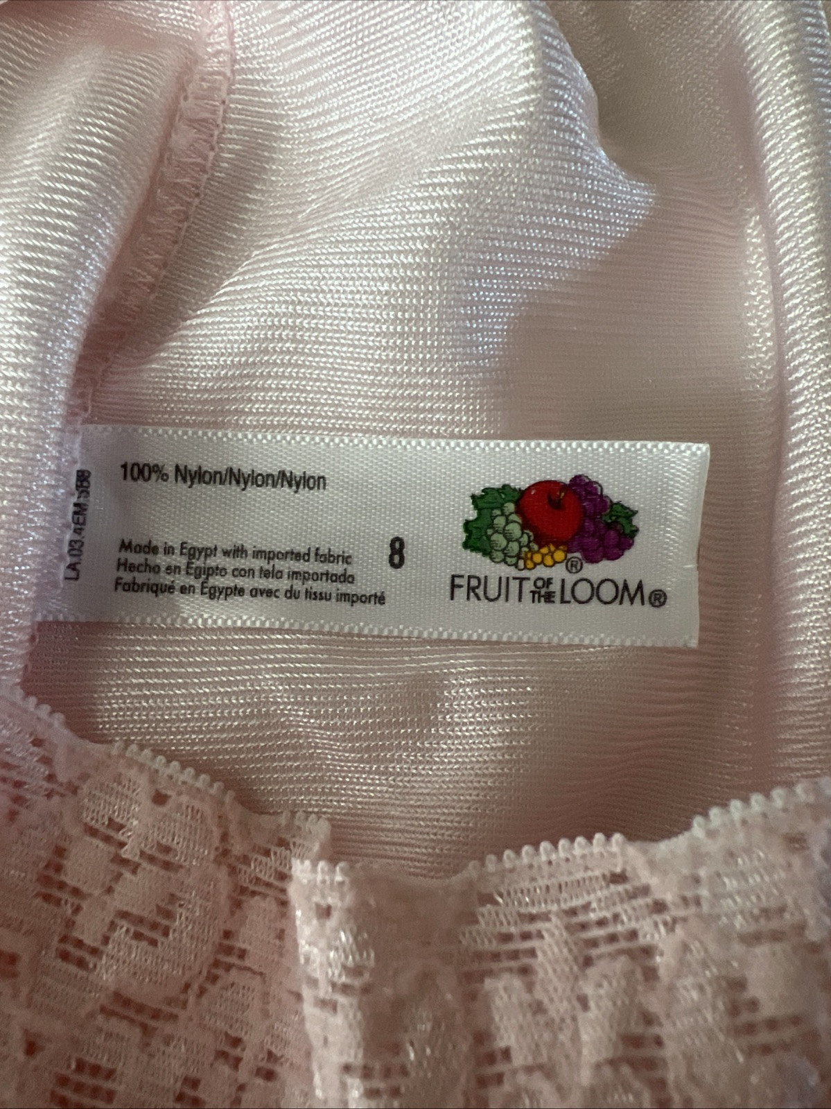 Vintage Fruit of The Loom Panties Nylon 8 Sheer Shiny Second Skin Silky Satin