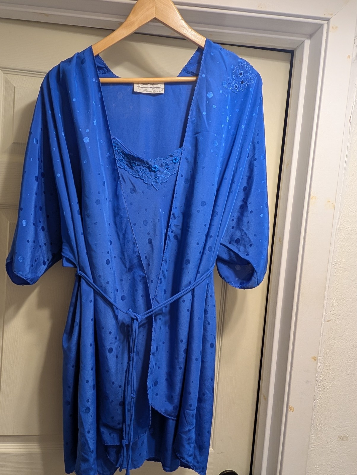 VTG RARE 1990s Saks Fifth Avenue Blanche By Ralph Montenero Nightgown & Robe S