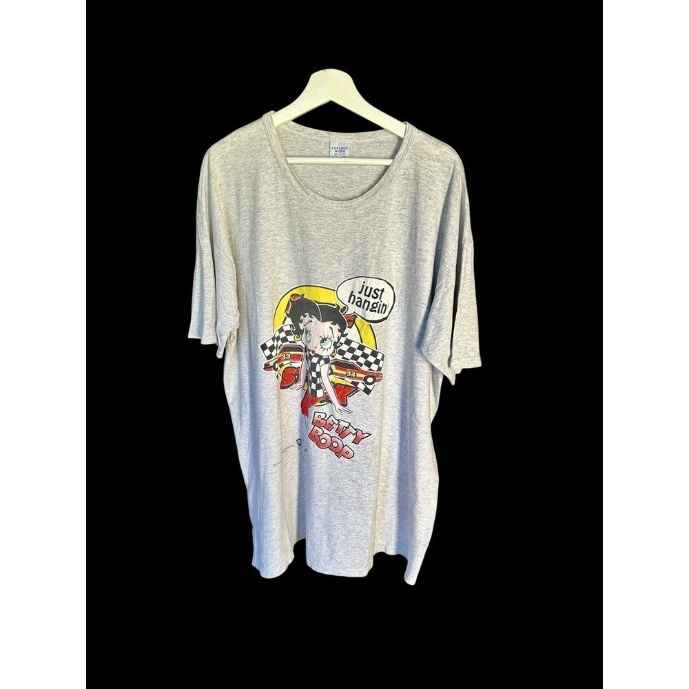 Vintage 1996 Anvil Fleischer Studios Betty Boop Rockabilly Sleep Shirt One Size