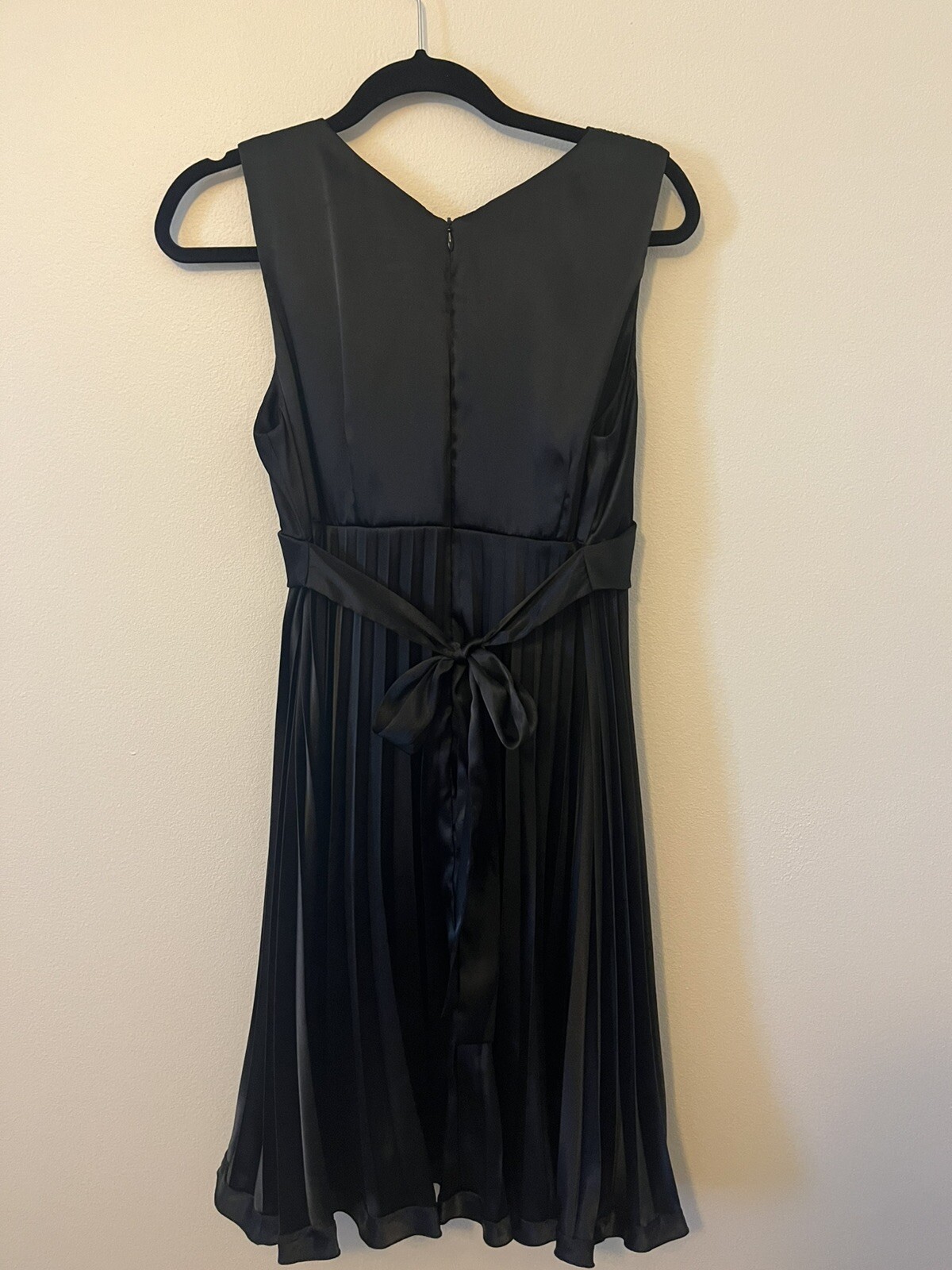 Vintage 90’s Rabbit Rabbit Rabbit Design Black Pleated Sexy Lined Dress Size 12