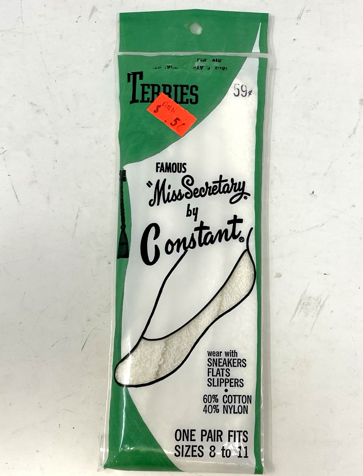 Vintage Constant Miss Secretary Terries Terry Cloth Socks Booties Womens 8-11