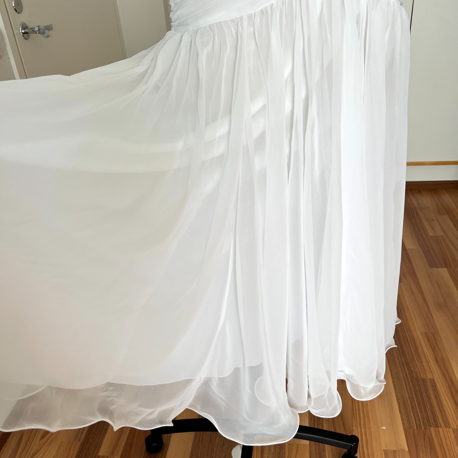 1980s JOHN CHARLES Minimalist Wedding Dress Drop Waist Bridal Fairytale Romantic