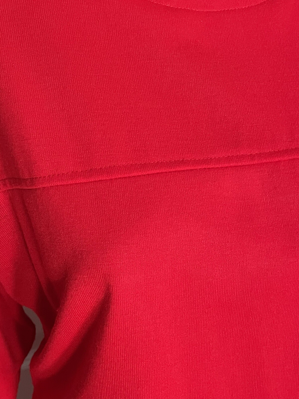 Vintage Stuart Alan 12 Bright Red Soft Knit Acrylic Bubble Waist Holiday Dress