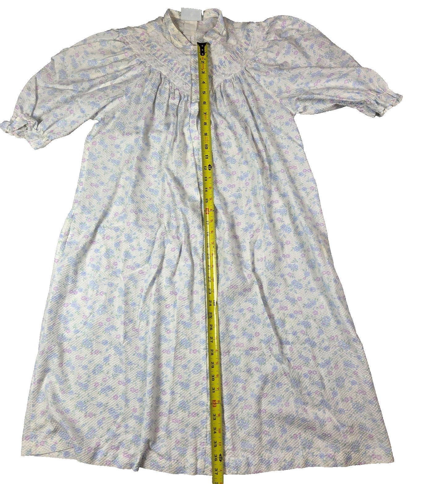 VTG Gilligan & O’Malley Floral Robe Gown Short Sleeve with Pockets & Snaps