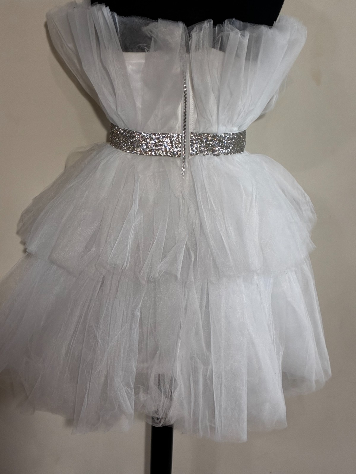 NWOT- Mable Mini Bridal or Reception Mini Tulle Dress (White)-Sz XL (MSRP $300)
