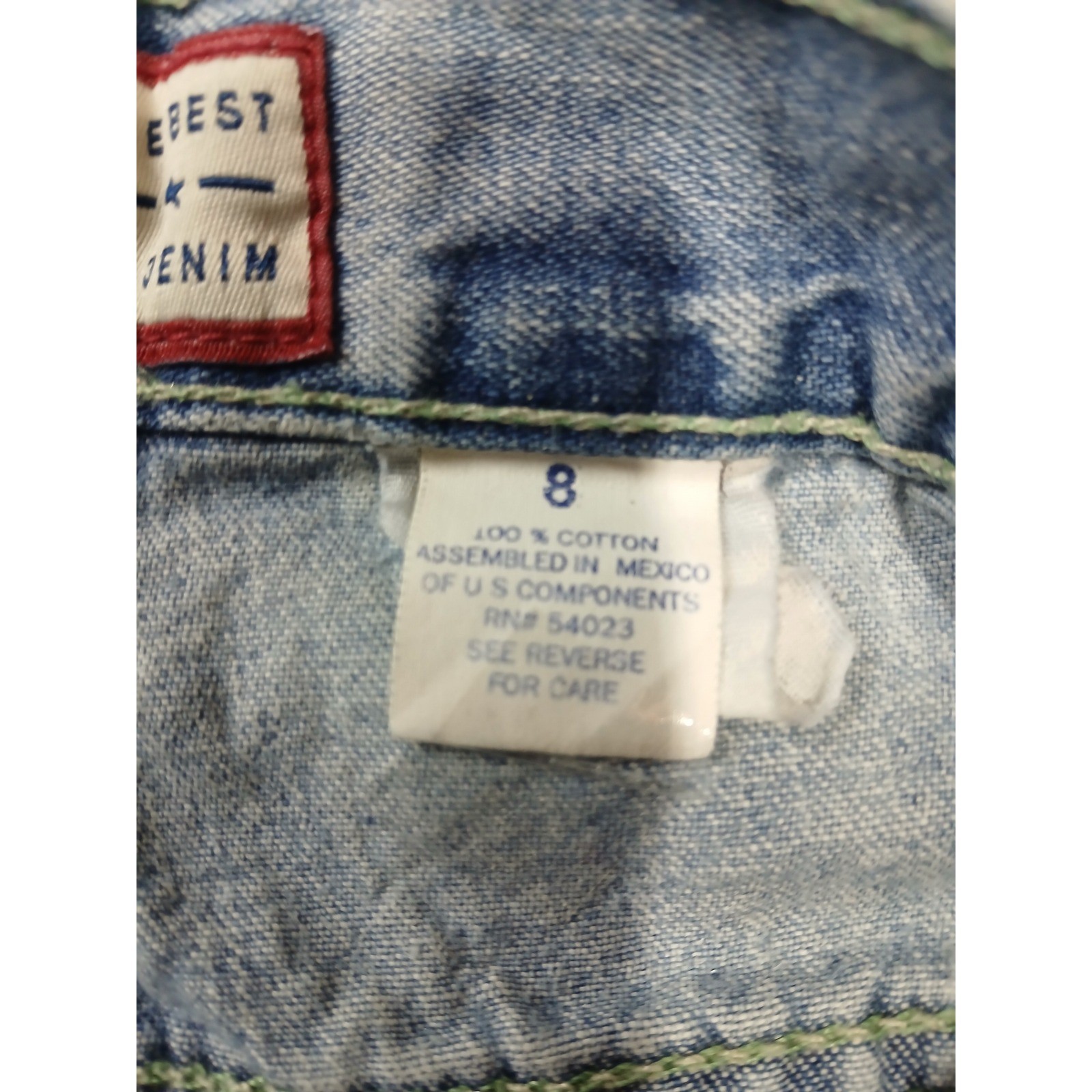 Vintage Old Navy High Waisted Denim Shorts Light Wash Cotton Womens 8 90s Retro
