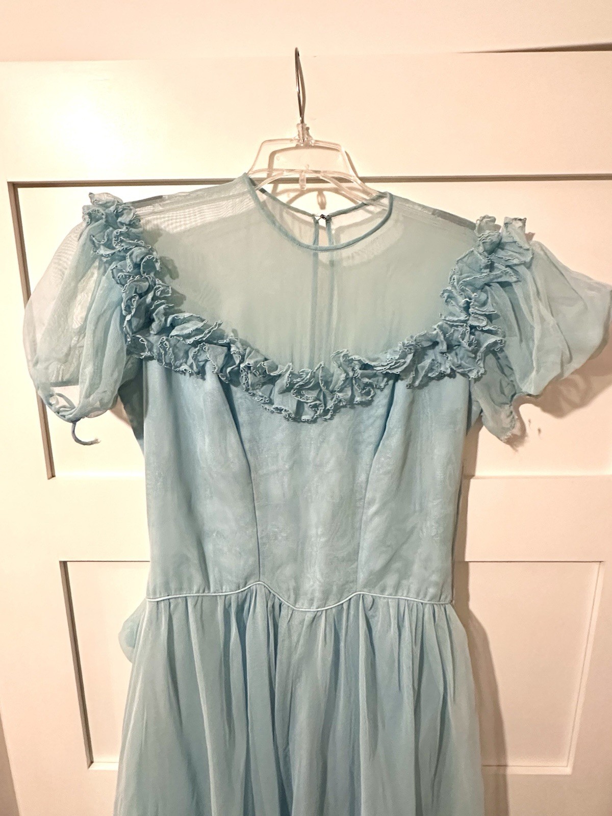 Rare 1940s Fred Perlberg Pale Blue Party Dance Gown XS/S – COSTUME OR REPAIR