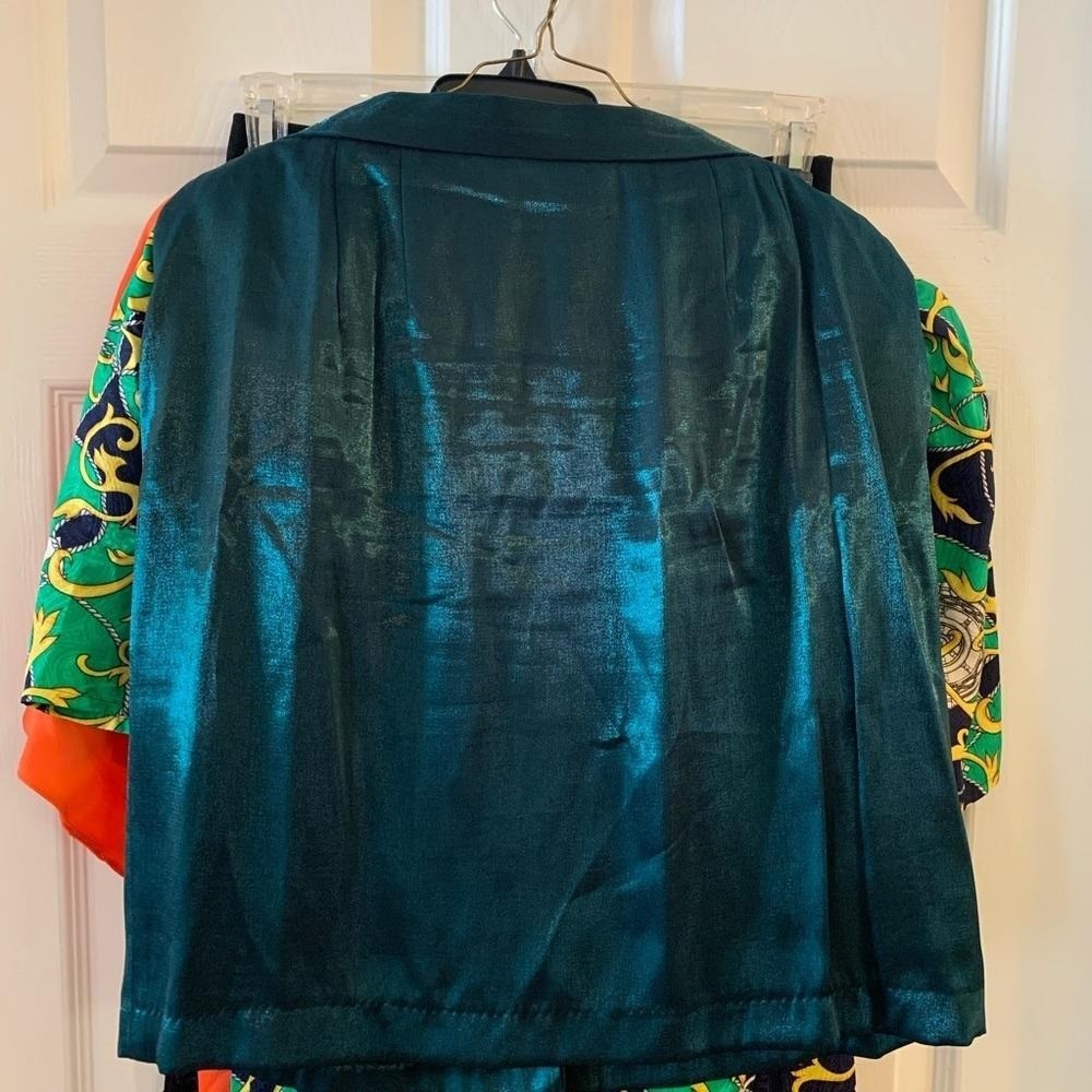 Alex Evenings vintage green emerald 2 piece skirt church wedding suit