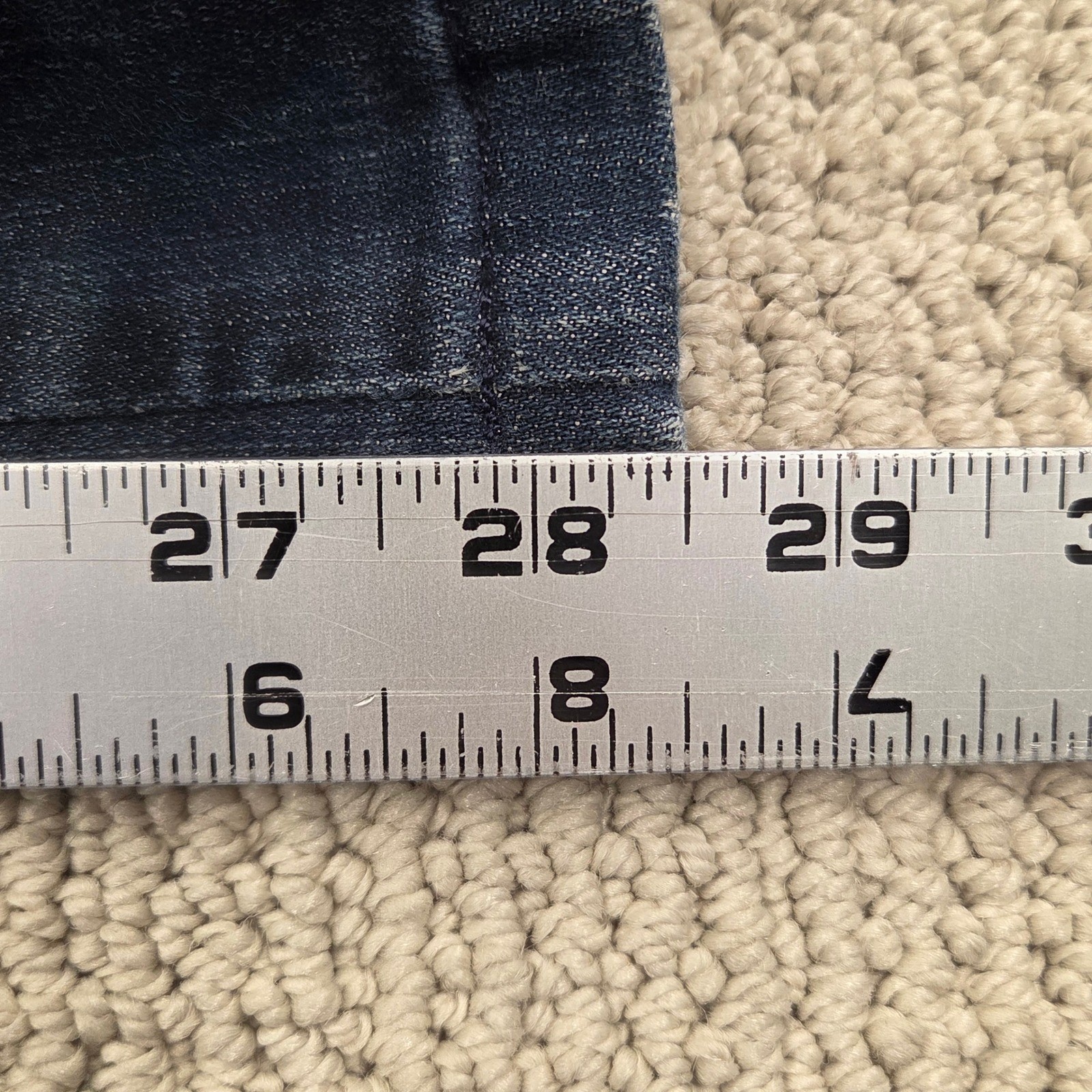 7 For All Mankind A Pocket Bootcut Jeans Dark Wash Blue Denim Womens 32×28.5 Y2K