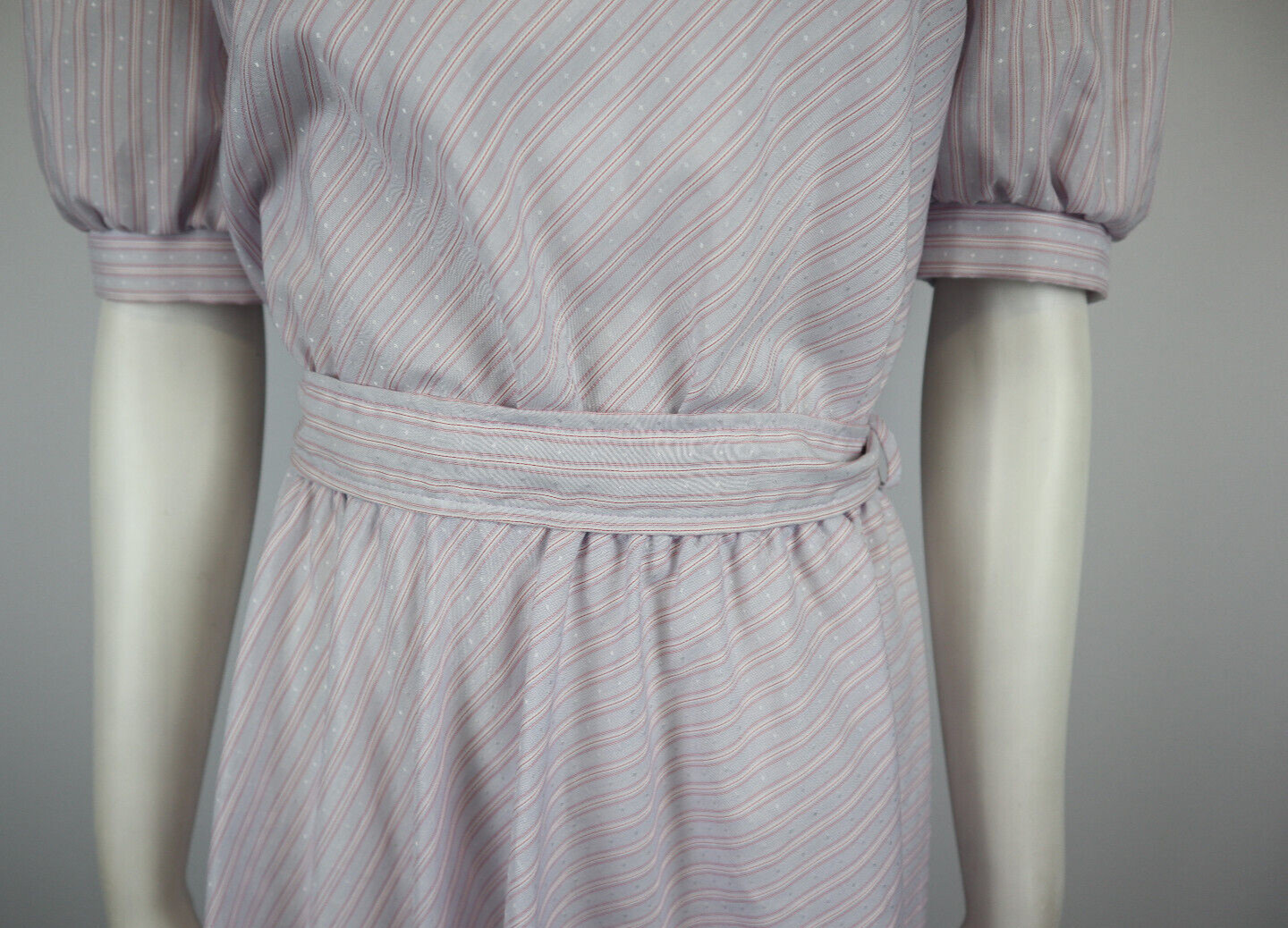 BYER TOO! Vintage 80s 90s Womens Dress Size 7 Blue Red Striped Belted